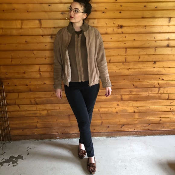 Vintage Jackets & Blazers - { parasol } vintage leather bomber jacket
